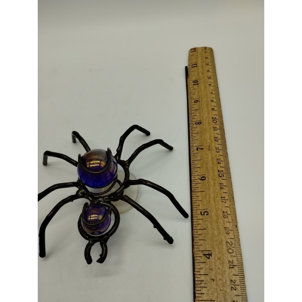 Set Of 2 Metal And Marbles Spiders Window Sun catchers Halloween - Picture 9 of 9
